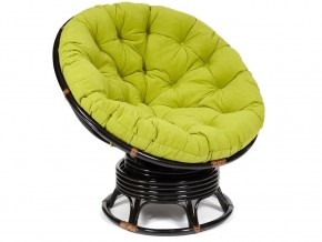 Кресло-качалка Papasan w 23/01 B с подушкой Antique brown, флок Олива в Михайловске - mihajlovsk.magazin-mebel74.ru | фото