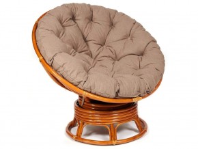 Кресло-качалка Papasan w 23/01 B с подушкой Cognac, экошерсть Коричневый в Михайловске - mihajlovsk.magazin-mebel74.ru | фото