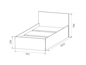 Кровать одинарная (Без матраца 0,9*2,0) в Михайловске - mihajlovsk.magazin-mebel74.ru | фото