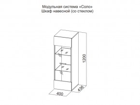 Шкаф навесной (со стеклом) в Михайловске - mihajlovsk.magazin-mebel74.ru | фото